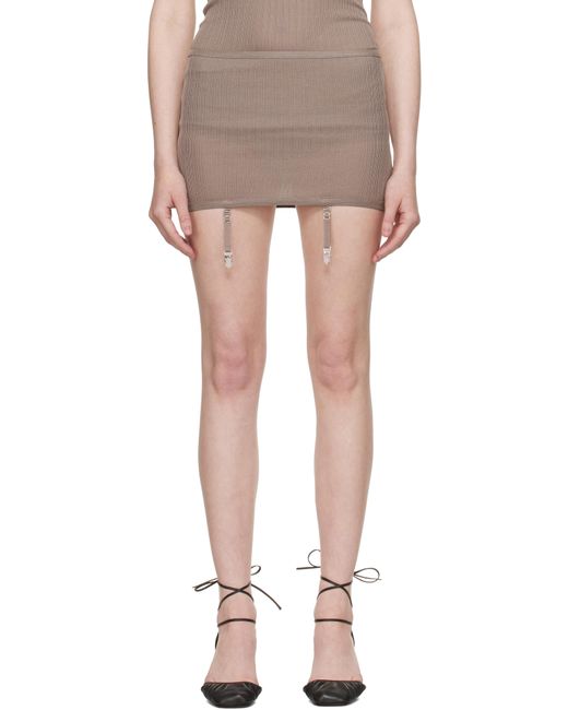 Lemaire Multicolor Taupe Underwear Suspenders Miniskirt