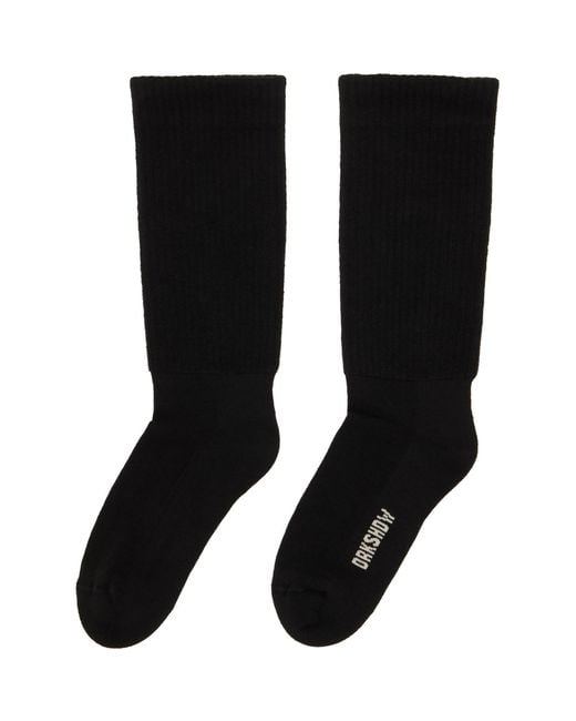 Rick Owens Black 'Tower' Socks for men