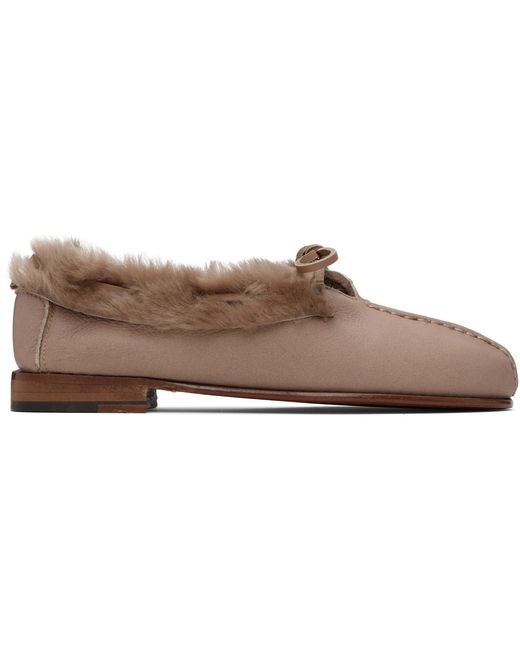 Hereu Black Tilla Shearling Loafers