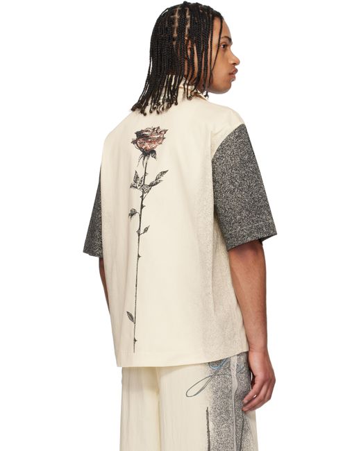 Jean Paul Gaultier Natural 'The Multi-Tattoo' Bowling Shirt for men