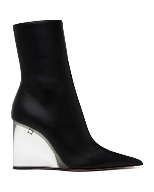 AMINA MUADDI Black Pernille Half Glass Bootie In