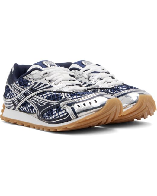 Baskets Orbit Bleu Marine Et Argenté Bottega Veneta en coloris Multicolor