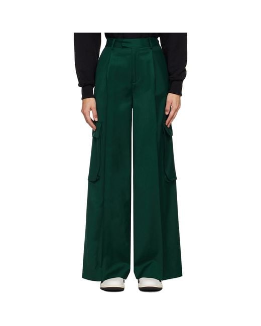 Amiri Green Pleated Work Casual Pants