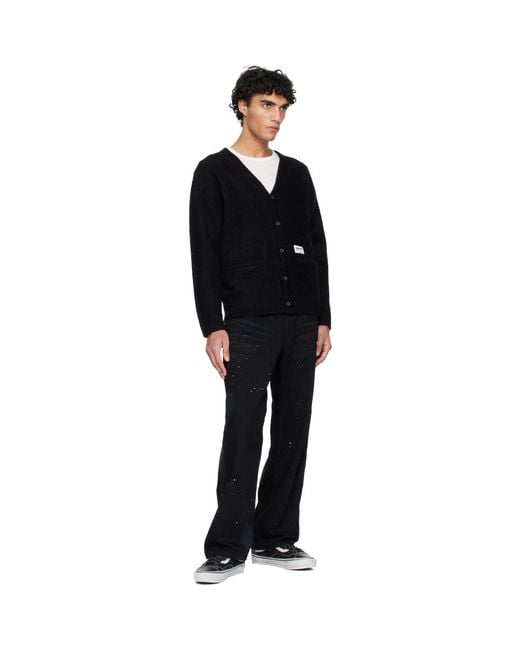 Neighborhood Black Mohair Cardigan for men
