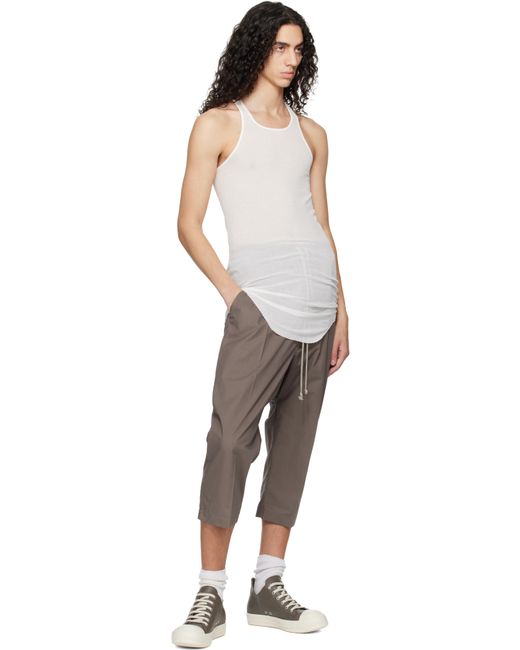 Rick Owens メンズ ホワイト Temple Basic リブタンクトップ 【公式通販】