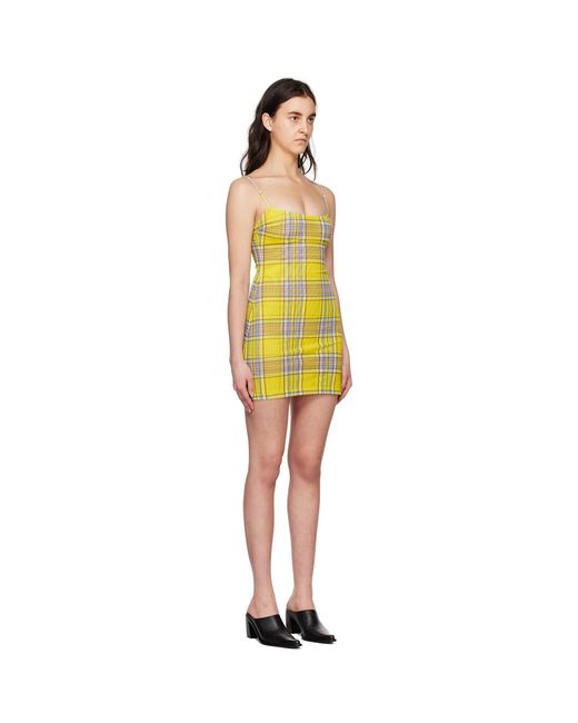 Miaou Black Yellow Anya Minidress