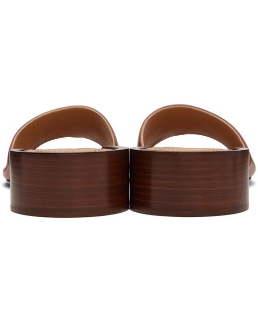 Maison Margiela Brown Tan Tabi Mule Heeled Sandals