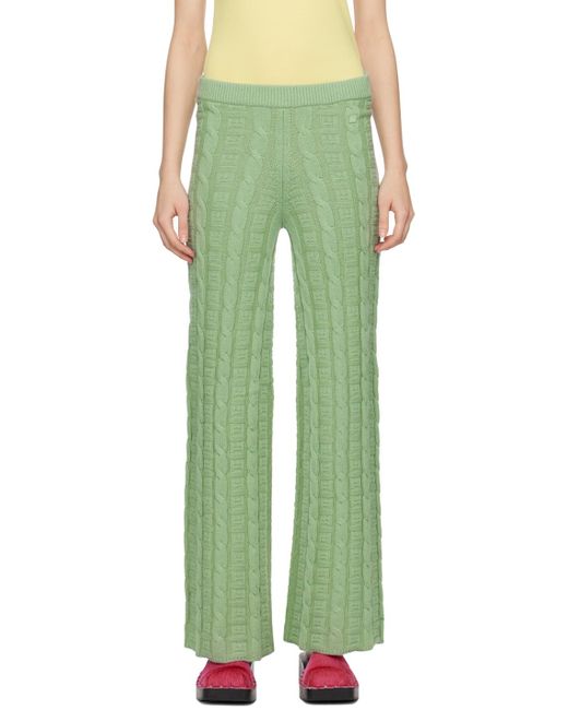 Acne Green Cable Trousers