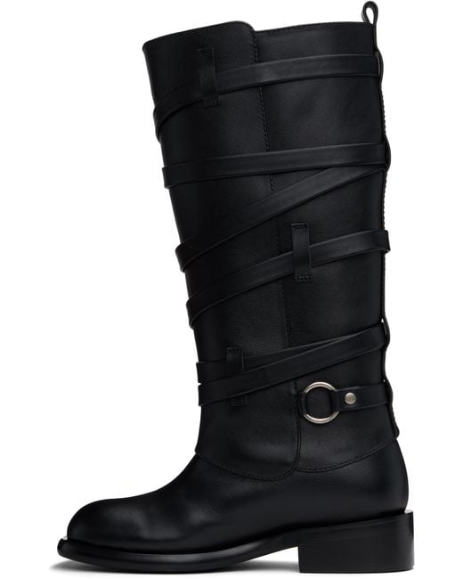 Bottes Noires À Bride De Style Harnais ANDERSSON BELL en coloris Black