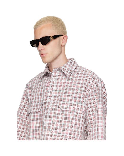Balenciaga Gray Bb Square Sunglasses for men