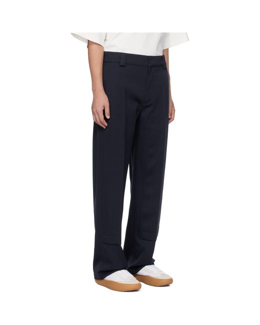 Bottega Veneta Blue Wool Grain De Poudre Trousers for men