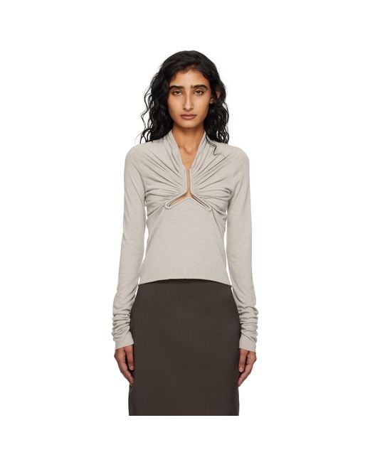 Rick Owens Multicolor Off- Concordians Allanah Ls T-Shirt