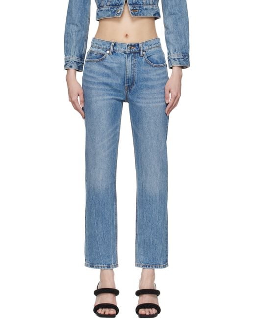 Alexander Wang Blue Og High-rise Stovepipe Jeans