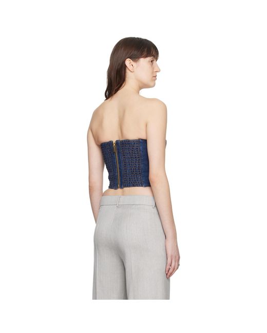Magda Butrym Blue Faded Denim Camisole