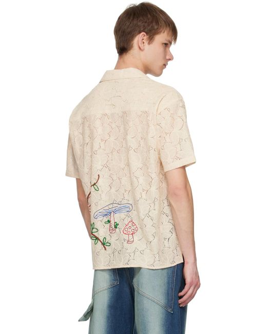 ANDERSSON BELL Natural Flower Mushroom Shirt for men