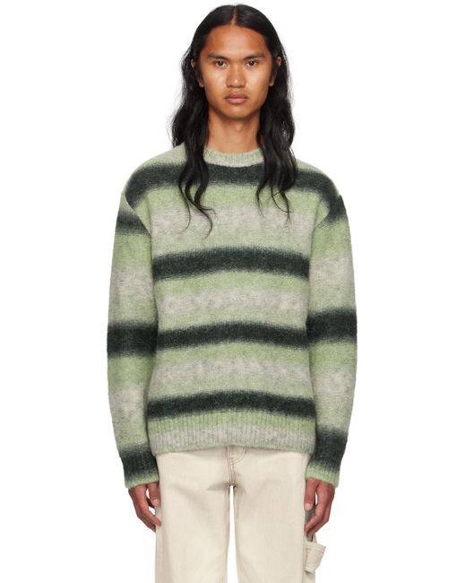 Wooyoungmi Green Stripe Sweater for men