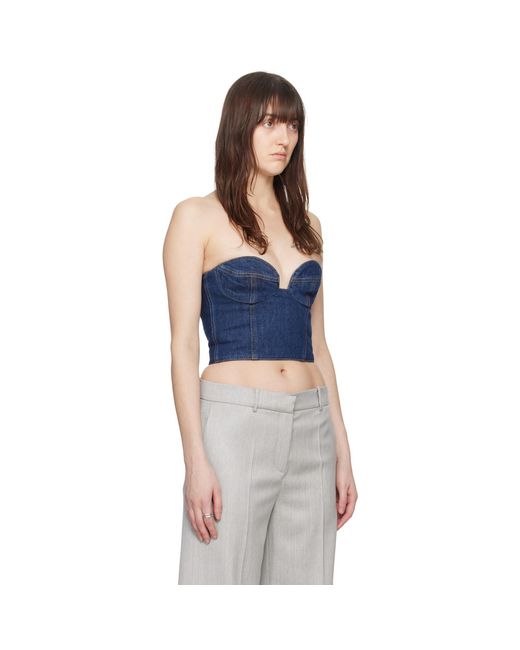 Magda Butrym Blue Faded Denim Camisole