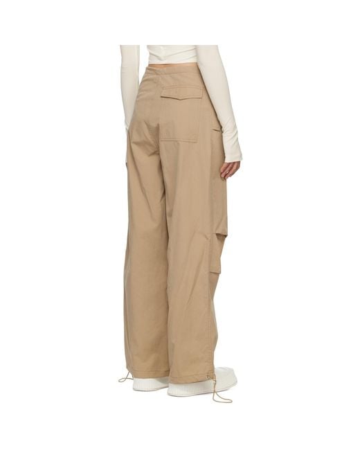 Dion Lee Natural Beige toggle Trousers