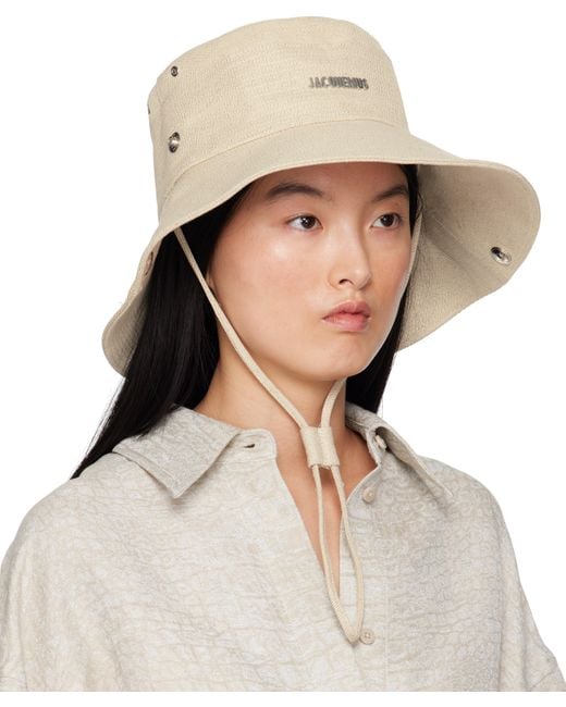 Jacquemus オフホワイト La Croisière 'The De-Nîmes' デニム バケットハット Natural