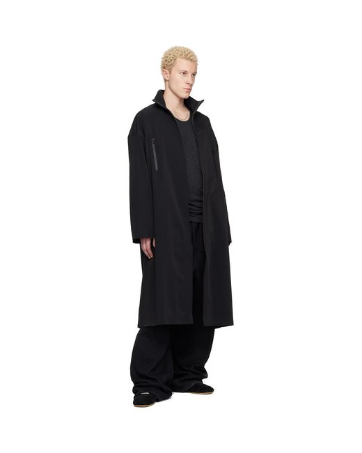 Fear Of God Black Active Trace Full Length Trench Coat for men