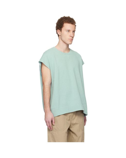 Visvim Green Mondo S/L Dmgd Sweatshirt for men