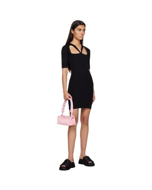 Ganni Black Cutout Minidress