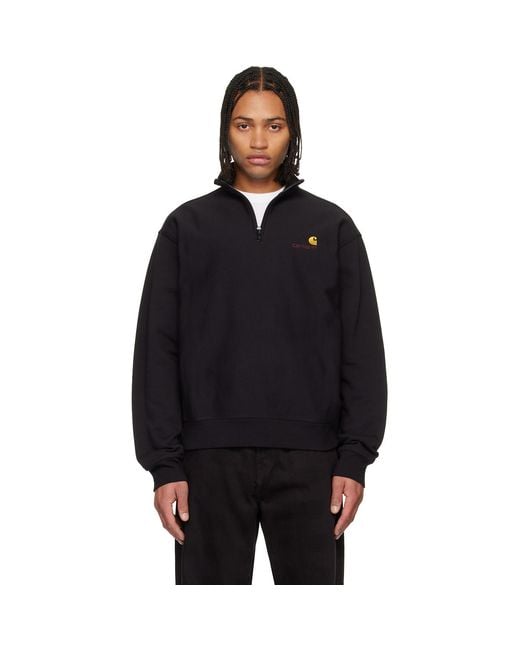 Carhartt Black Half Zip American Script Sweatshirt for men