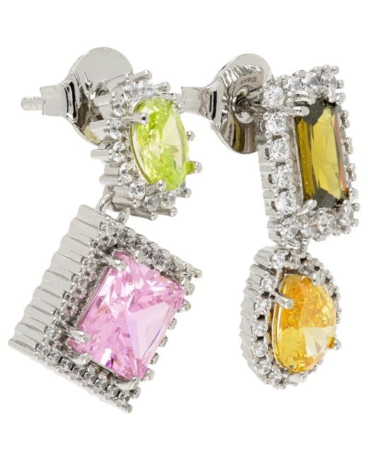 Maison Margiela Metallic Cluster Short Pendant Earrings