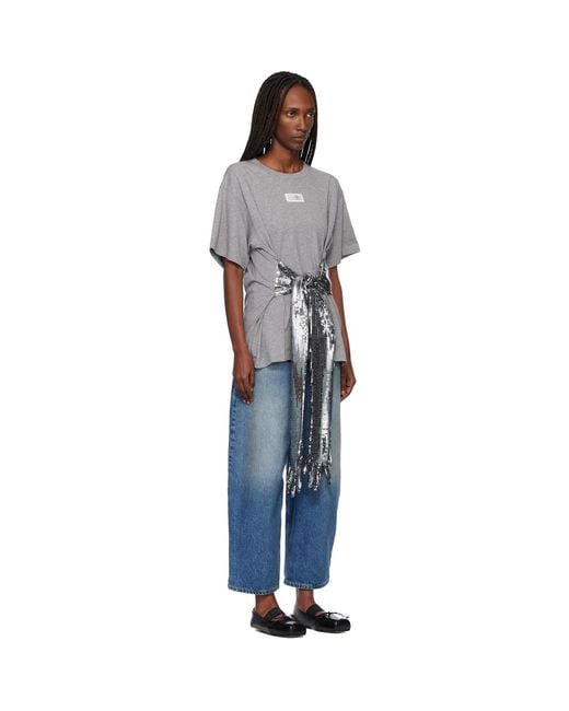 MM6 by Maison Margiela Black Cotton Gloves T-Shirt