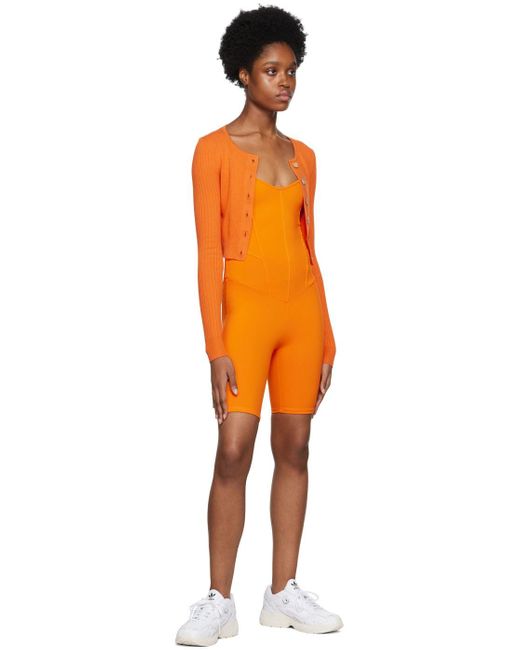 Live The Process Orange Corset Bodysuit