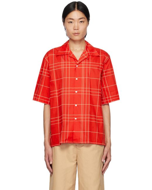 Marni Red Check Shirt for men