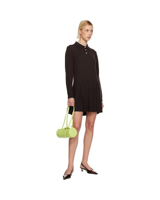 Sandy Liang Black Hague Sweater Minidress
