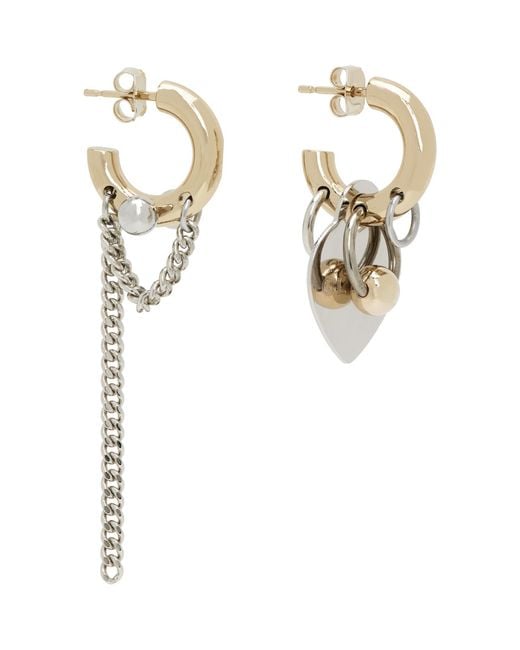 Justine Clenquet Metallic Nick Earrings