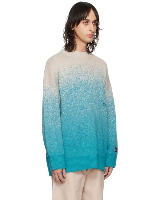 Tommy Hilfiger Blue & Beige Ombre Sweater for men