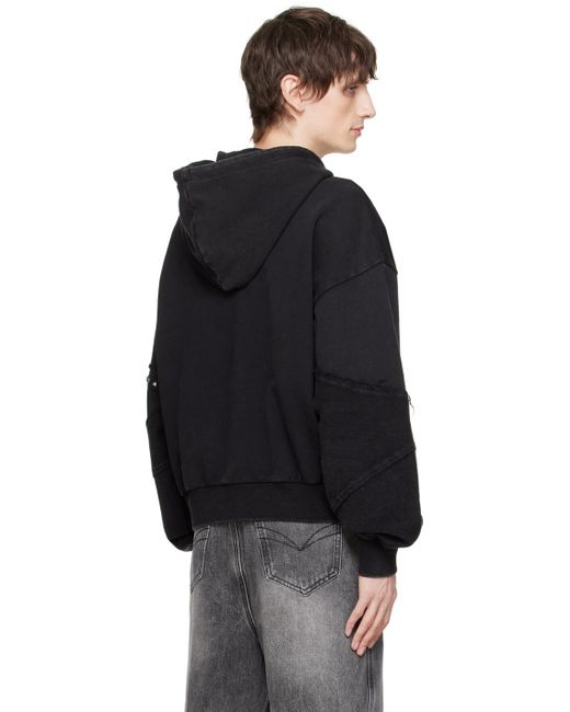 Feng Chen Wang Black Studded Hoodie for men