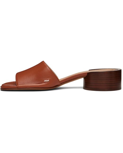 Maison Margiela Brown Tan Tabi Mule Heeled Sandals