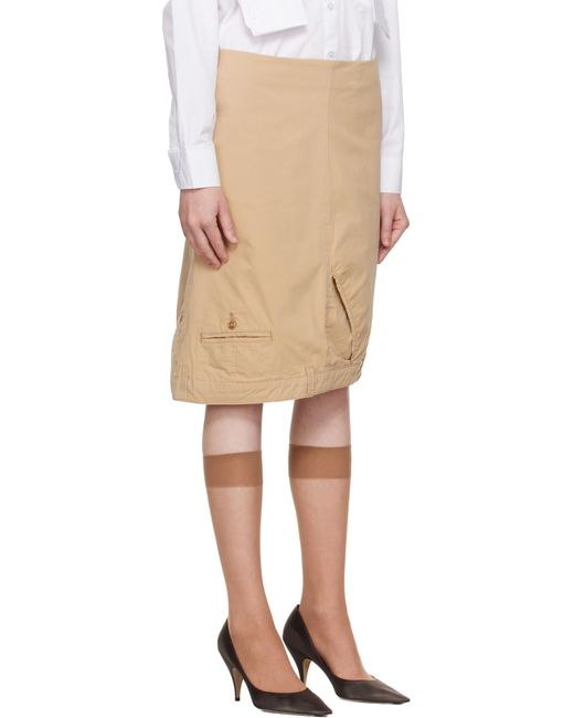 HODAKOVA Natural Upside Down Trouser Midi Skirt