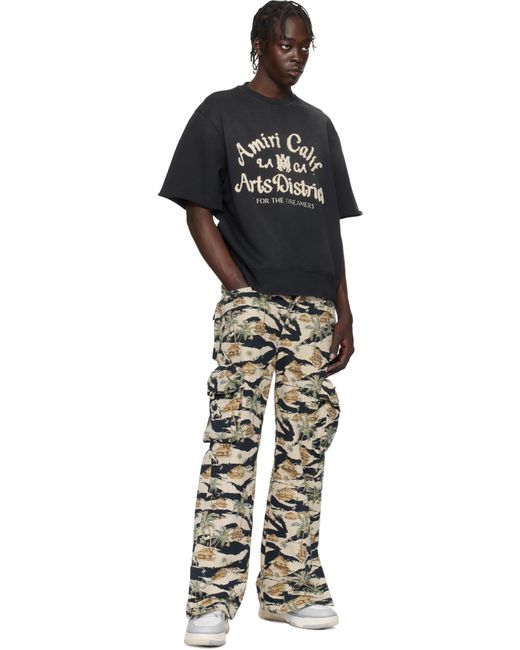 メンズ Amiri ブラック Arts District 半袖Tシャツ Black