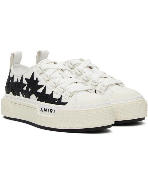 Amiri White Stars Court Canvas Sneakers