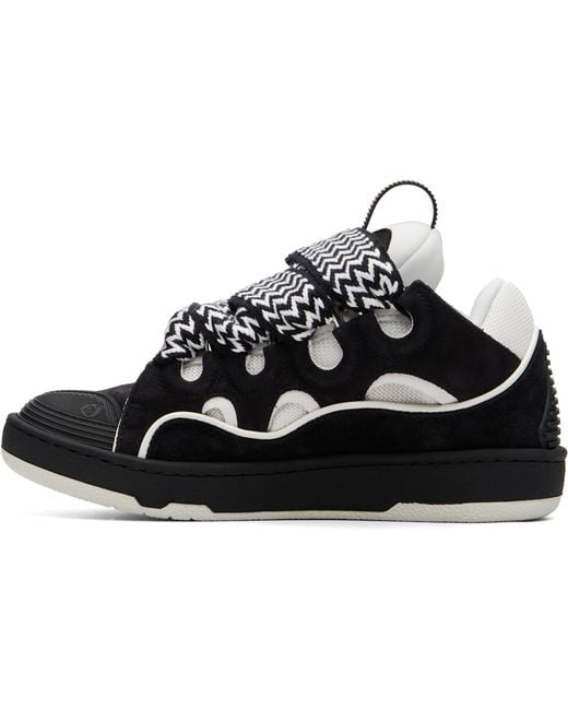 Lanvin Black Bicolor Curb Sneakers