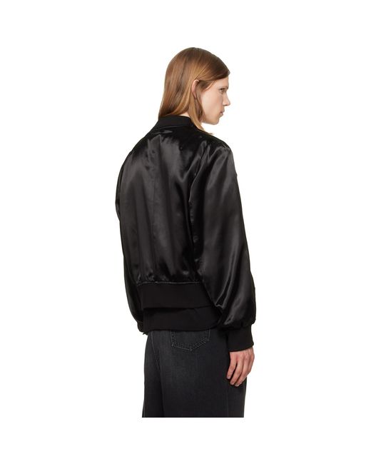 JKEEFER Black Hampton Varsity Jacket for men