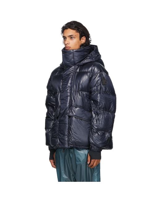 Moncler Blue Down Gressan Coat for men