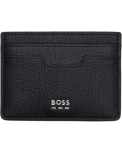 Boss Black Logo-Lettering Card Holder for men