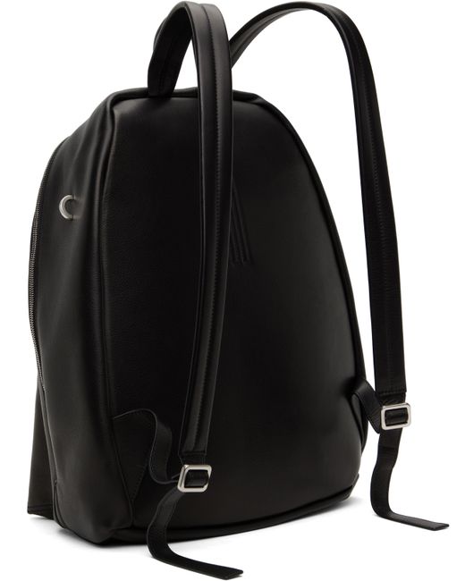 メンズ Rick Owens ブラック Hollywood レザー バックパック Black