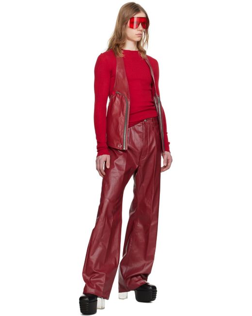 Rick Owens Red Geth Jeans for men