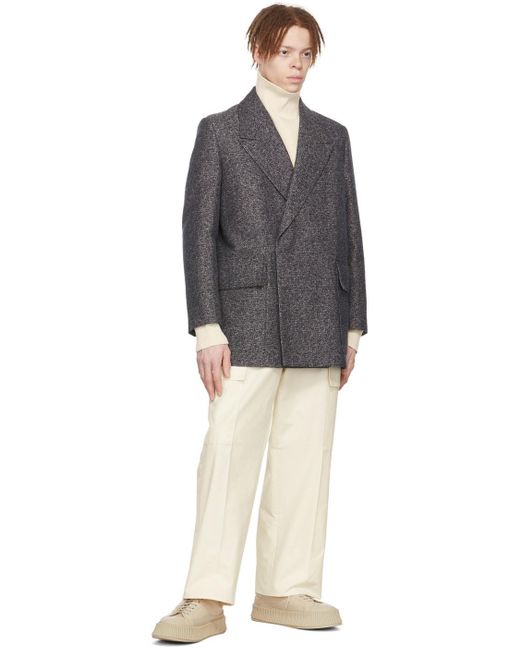 メンズ Jil Sander Ssense限定 ブルー コットン コート Multicolor