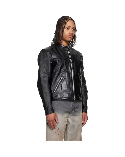 Our Legacy Black Yurei Leather Jacket for men