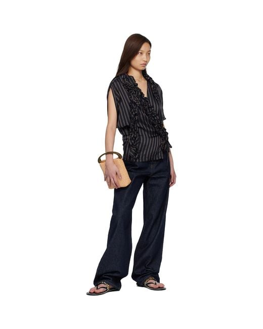 Dries Van Noten Black Embellished Sandals