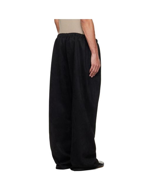 Fear Of God Black Holiday Flare Faux-Suede Sweatpants for men