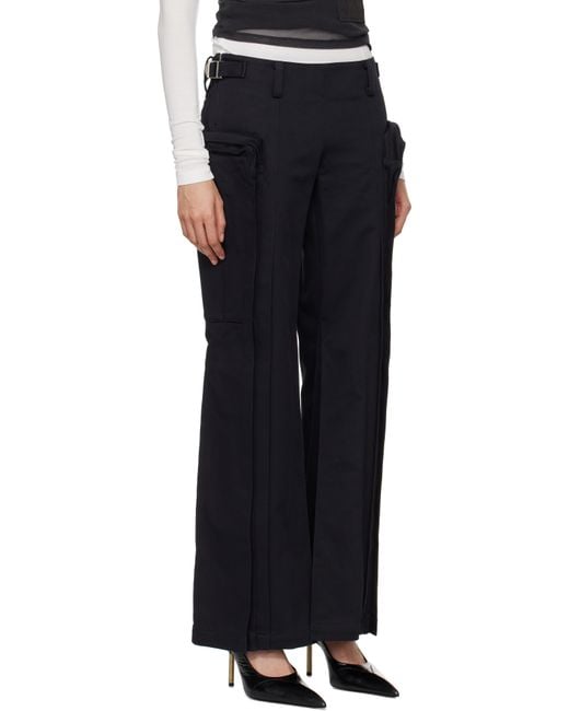 Fax Copy Express Black Vertical Pocket Cargo Pants